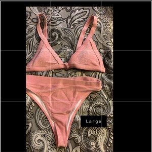 Glittery blush pink bikini